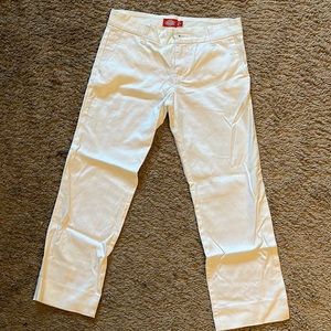 Dickies white ankle-cut professional pants